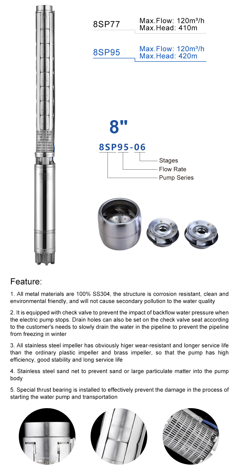 bomba sumergible 6 pulgadas 